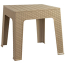 Sunnydaze Outdoor Square Plastic Adirondack Patio Side Table