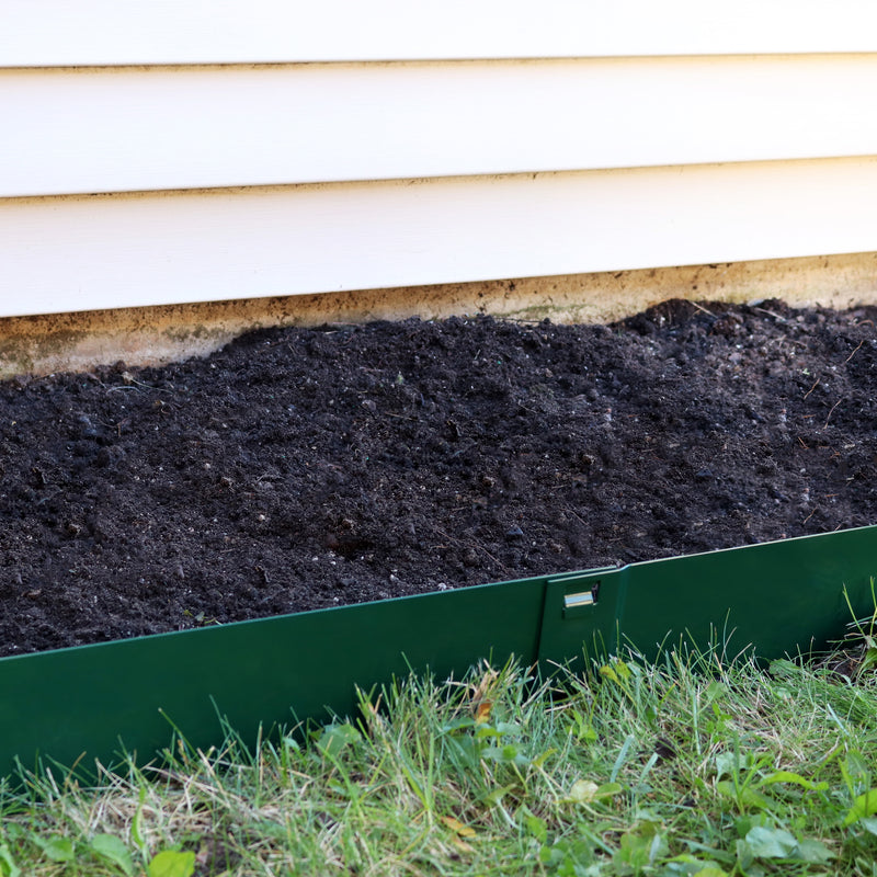 green metal landscape edging border