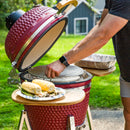 Sunnydaze Half Moon Cooking Grate System for Charcoal Kamado Egg Grill