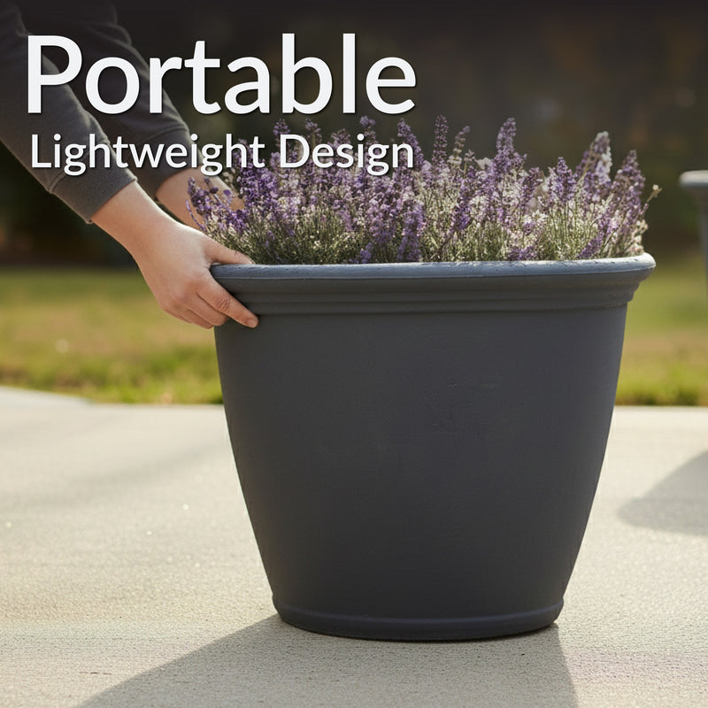 Sunnydaze Anjelica Polyresin Outdoor Flowerpot Planter