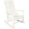 Sunnydaze Rustic Comfort Outdoor Rocking Chair - 300 lb Capacity - White