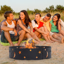 Sunnydaze Portable 36" Outdoor Fire Pit Ring with 360-Degree Cutouts