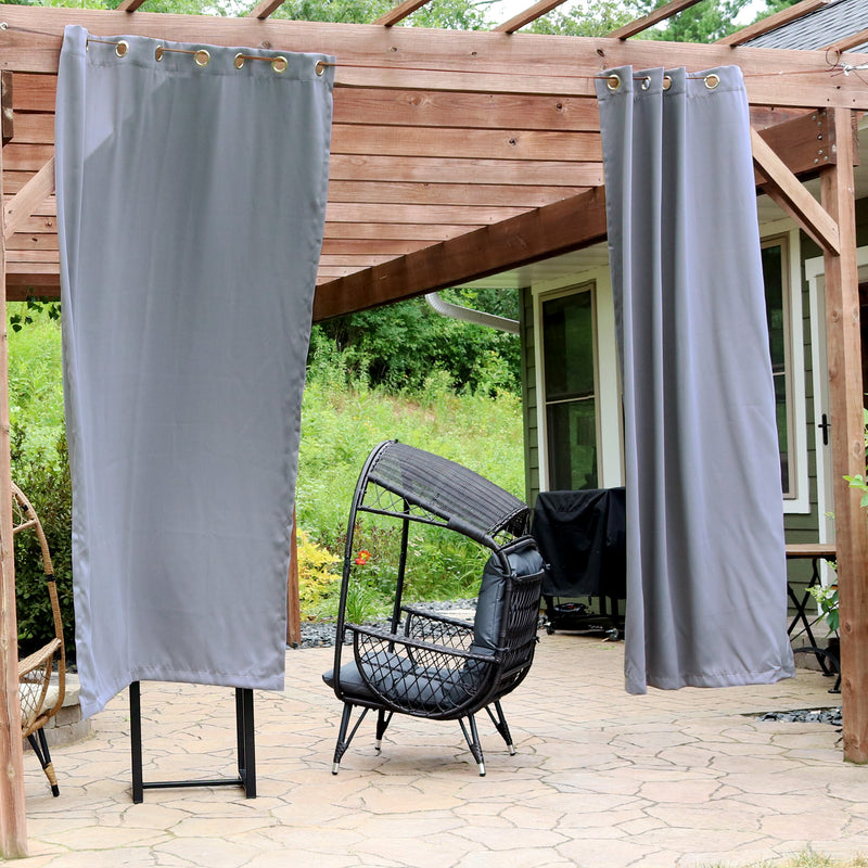 Sunnydaze Outdoor Blackout Curtain Panels with Grommet Top