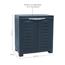 Sunnydaze Plastic Garage Storage Cabinet with Adjustable Shelf
