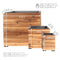 Sunnydaze 3-Piece Square Wooden Planter Boxes with Plastic Liners