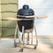 Sunnydaze Kamado Charcoal Grill and Smoker with Side Tables and Wheels