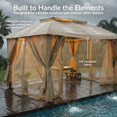 Sunnydaze 10' x13' Gazebo with Screens and Privacy Walls
