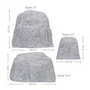 Sunnydaze 3-Piece Faux Landscape Rock Set
