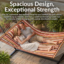 Sunnydaze Rope Hammock with 12' Steel Stand, Pad, and Pillow
