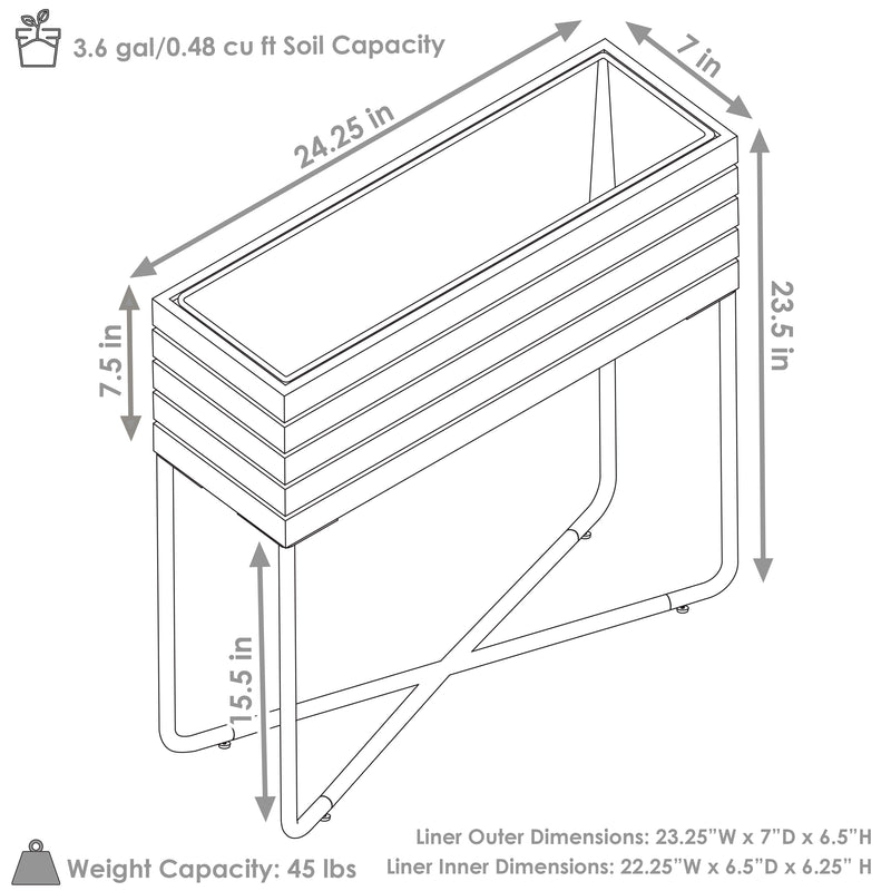 Sunnydaze Slatted Acacia Wood Raised Garden Bed with Legs with Oil-Stained Finish