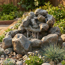 Sunnydaze Rocky Ravine Outdoor Water Fountain - 18" H