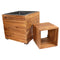 Sunnydaze 2-Piece Wooden Planter Boxes with Plastic Liners