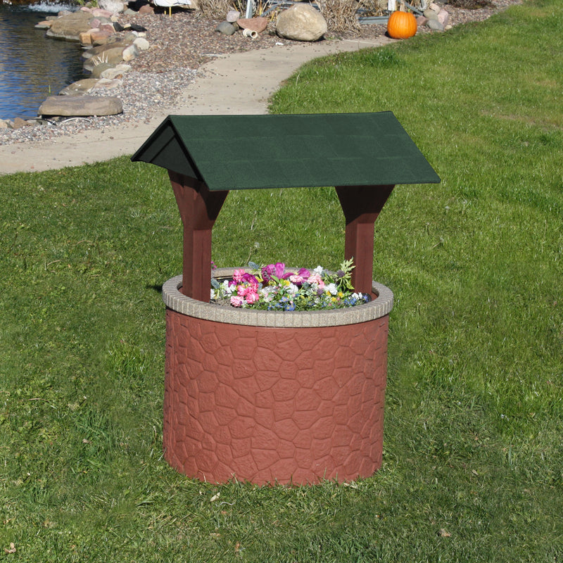 TankTop Covers Wishing Well Planter Septic Cover with Base and Roof