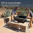 Sunnydaze Steel Square Fire Pit Ring Insert