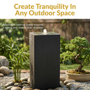 Sunnydaze Rectangle Polystone Outdoor Bubble Fountain