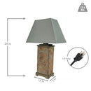 Sunnydaze Indoor/Outdoor Natural Slate Table Lamp - 24" H