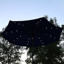 Sunnydaze 9' Solar LED Outdoor Patio Umbrella with Tilt and Crank