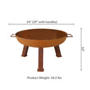 Sunnydaze Cast Iron Heavy Duty Fire Pit for Outside