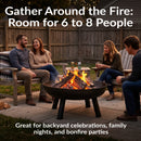 Sunnydaze Cast Iron Heavy Duty Fire Pit for Outside