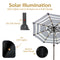 Sunnydaze 9' Solar LED Outdoor Patio Umbrella with Tilt and Crank