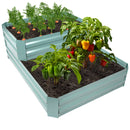 Sunnydaze 2-Tier Galvanized Raised Garden Bed - 17.5" H