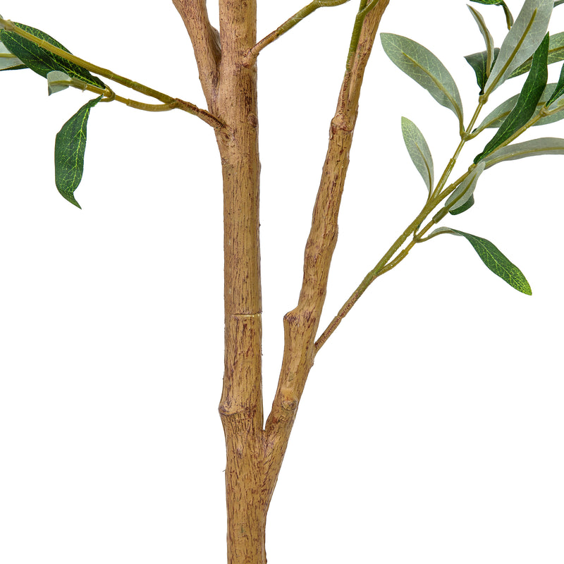 Sunnydaze Realistic Faux Olive Tree in Pot with Silk Leaves