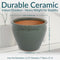 Sunnydaze Chalet High-Fired Glazed Ceramic Planter - 14.5"