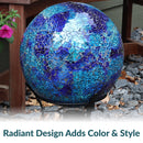 Sunnydaze Mosaic Glass Gazing Globe Ball - 10"