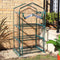 3 tier mini greenhouse with opened zipper door with clear cover