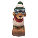Sunnydaze 15" Playful Pup Winter Dachshund Statue on Sled in Sweater