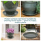 Sunnydaze Set of 4 Glazed Ceramic Planter Saucers