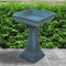Sunnydaze Simply Square Modern Reinforced Concrete Bird Bath - 23"