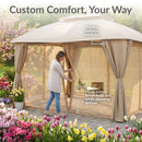 Sunnydaze 10' x13' Gazebo with Screens and Privacy Walls