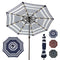Sunnydaze Solar LED Lighted 9-Foot Aluminum Umbrella with Tilt & Crank
