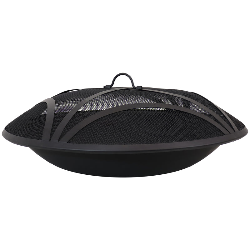 Sunnydaze Replacement Steel Fire Pit Bowl with Spark Screen