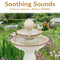 Sunnydaze 2-Tier Ceramic Outdoor Water Fountain 27" - Resting Birds