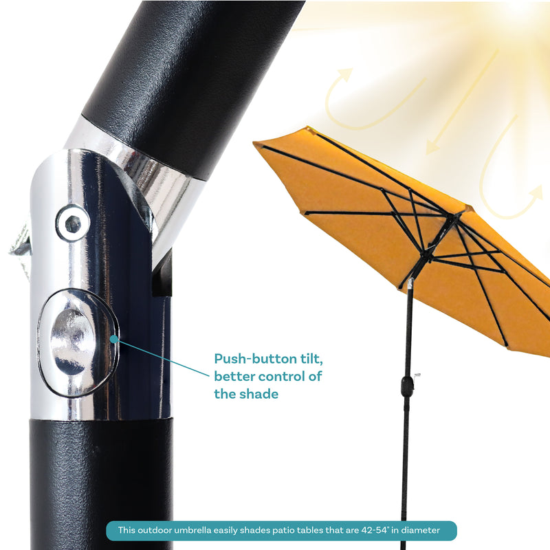 Sunnydaze Aluminum 9' Patio Umbrella with Tilt and Crank