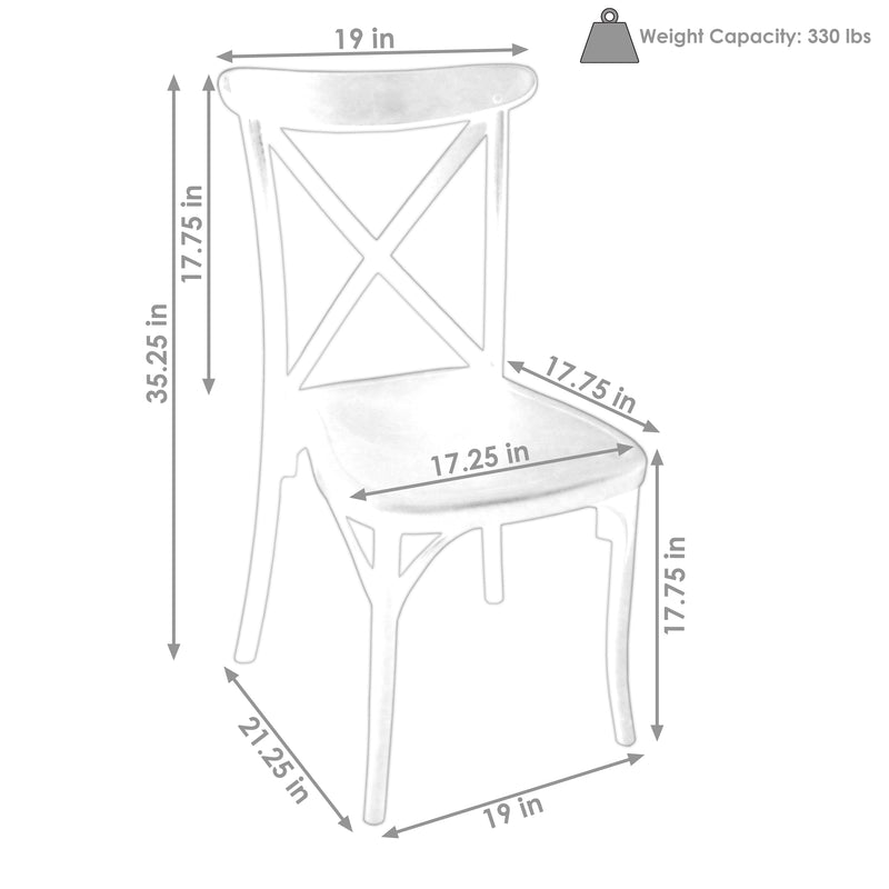 Bellemead chair dimension image.