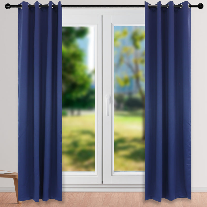 Sunnydaze Outdoor Blackout Curtain Panels with Grommet Top