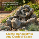 Sunnydaze Rocky Ravine Outdoor Water Fountain - 18" H