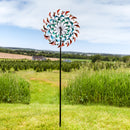 Sunnydaze Rainbow Breezes Metal Garden Wind Spinner - 84" H