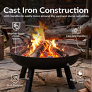 Sunnydaze Cast Iron Heavy Duty Fire Pit for Outside