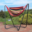 Sunnydaze Hanging Rope Hammock Chair with Space-Saving Stand