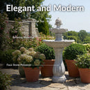 Sunnydaze 45" 2-Tier Arcade Solar Outdoor Water Fountain with LED