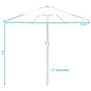 Sunnydaze 7.5' Aluminum Patio Umbrella with Tilt and Crank