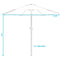 Sunnydaze 7.5' Aluminum Patio Umbrella with Tilt and Crank