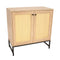 Sunnydaze 2-Door Sideboard Storage Cabinet with Shelf and Rattan Doors