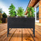 Sunnydaze 3-Section Wicker Raised Planter Box - Black