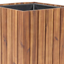 Sunnydaze 2-Piece Wooden Planter Boxes with Vertical Planks