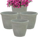 Sunnydaze Anjelica Polyresin Large Round Outdoor Planter